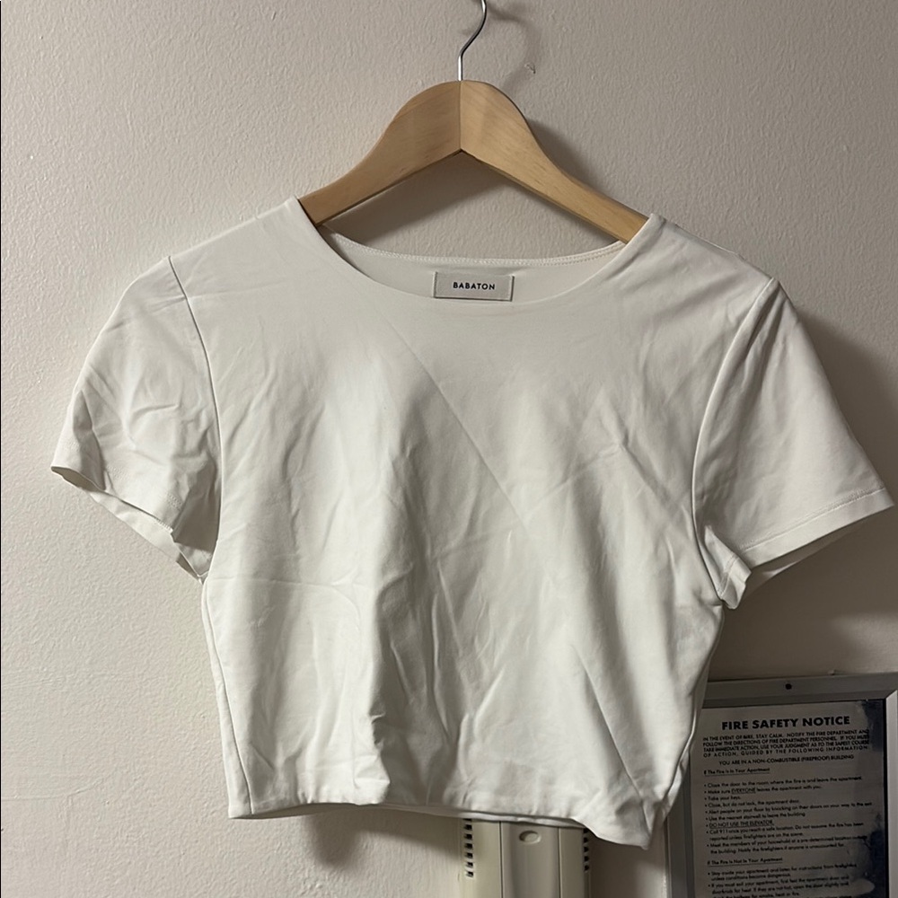 Babaton White Crop Top